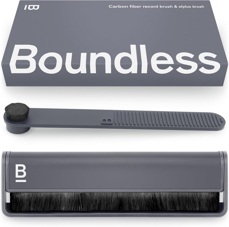 Boundless Audio Record Cleaner Kit - 2-Piece Vinyl Cleaning Kit Includes Record Brush & Stylus Cleaner - Carbon Fiber Anti-Static Vinyl & Stylus Brushes - Image 1